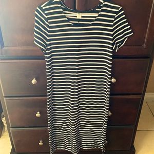 Black and White Striped Dress